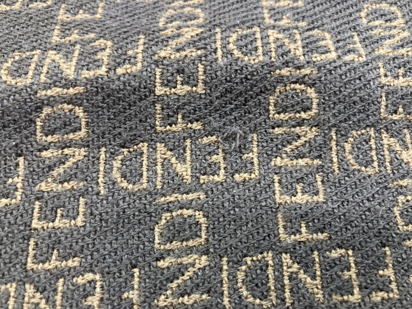 FENDI Zucca Scarf 150x35cm Brown