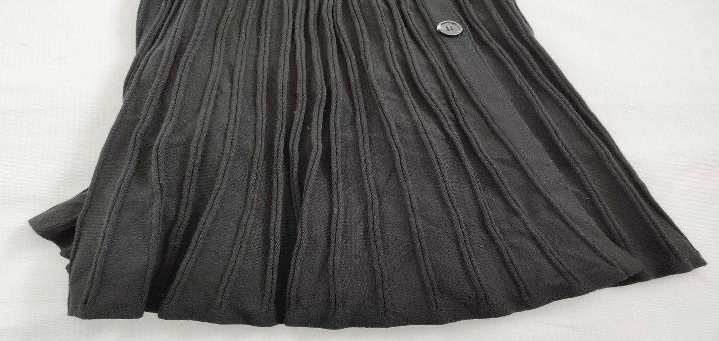 MERCURYDUO Ribbed Knit Dress Black Free Size Long Sleeve Women