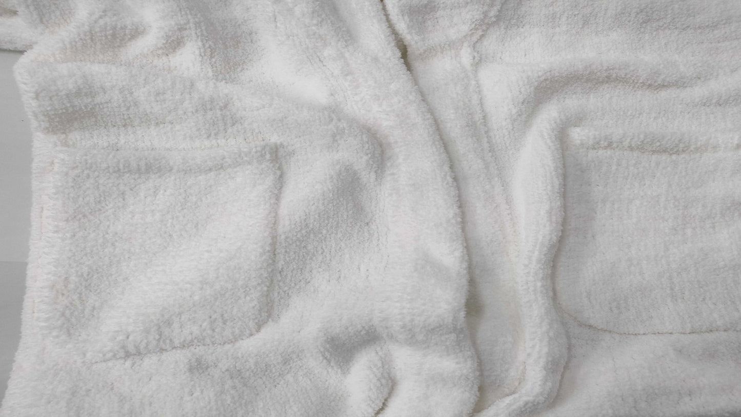 ploh spa Bathrobe White Terry Cloth S/M Size Belted