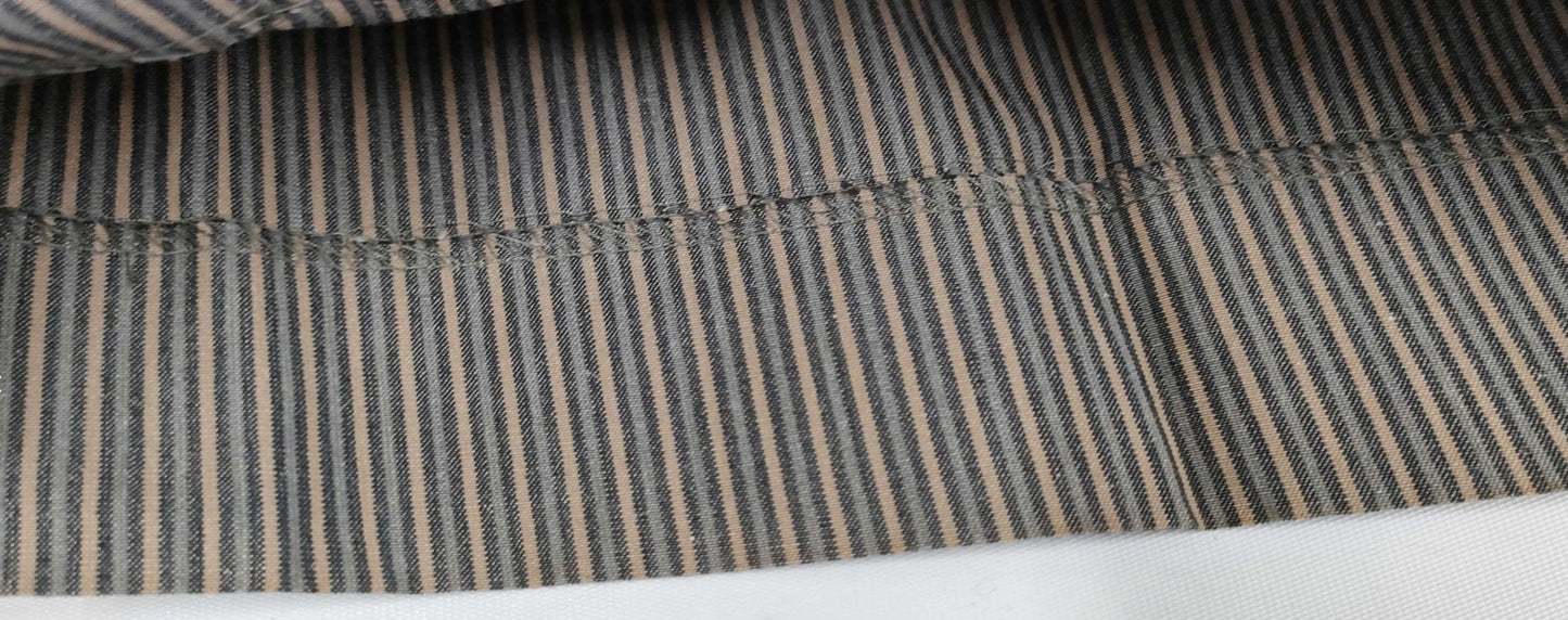 Max Mara Pants Size 40 Striped Cotton Ramie Blend Wide-Leg Flare