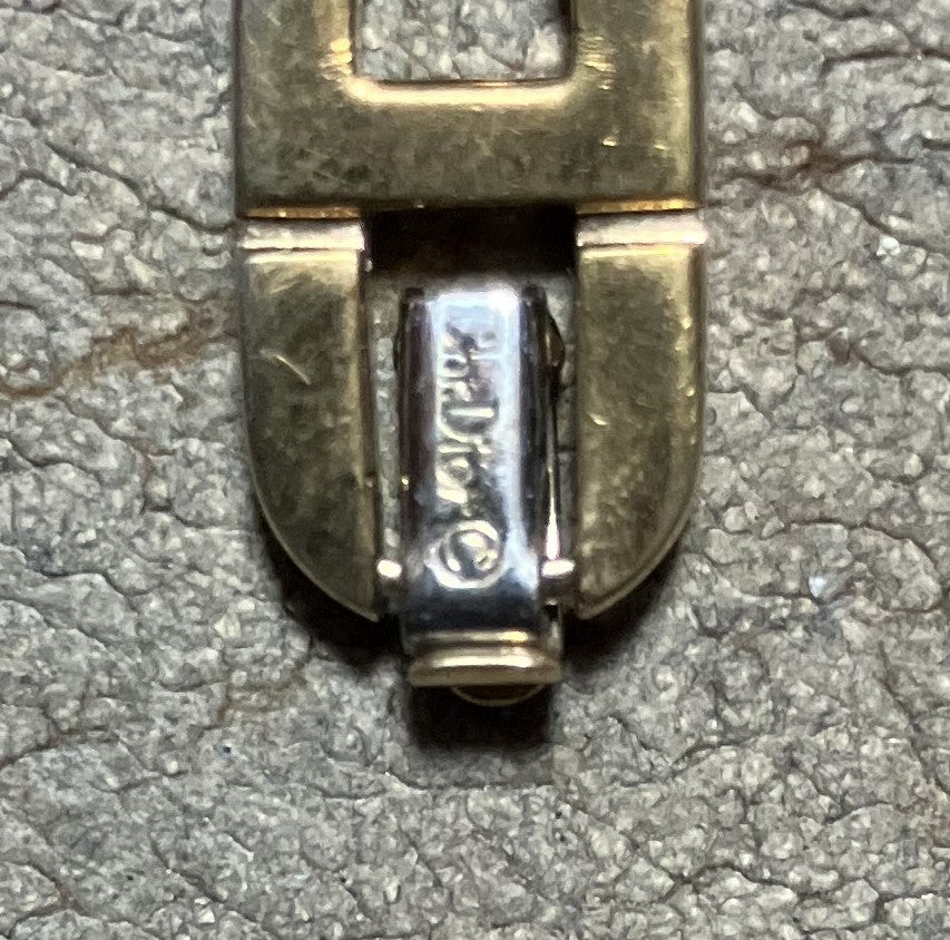 Christian Dior ロゴ ゴールドブレスレット 腕周り19cm(7.48インチ) 送料無料