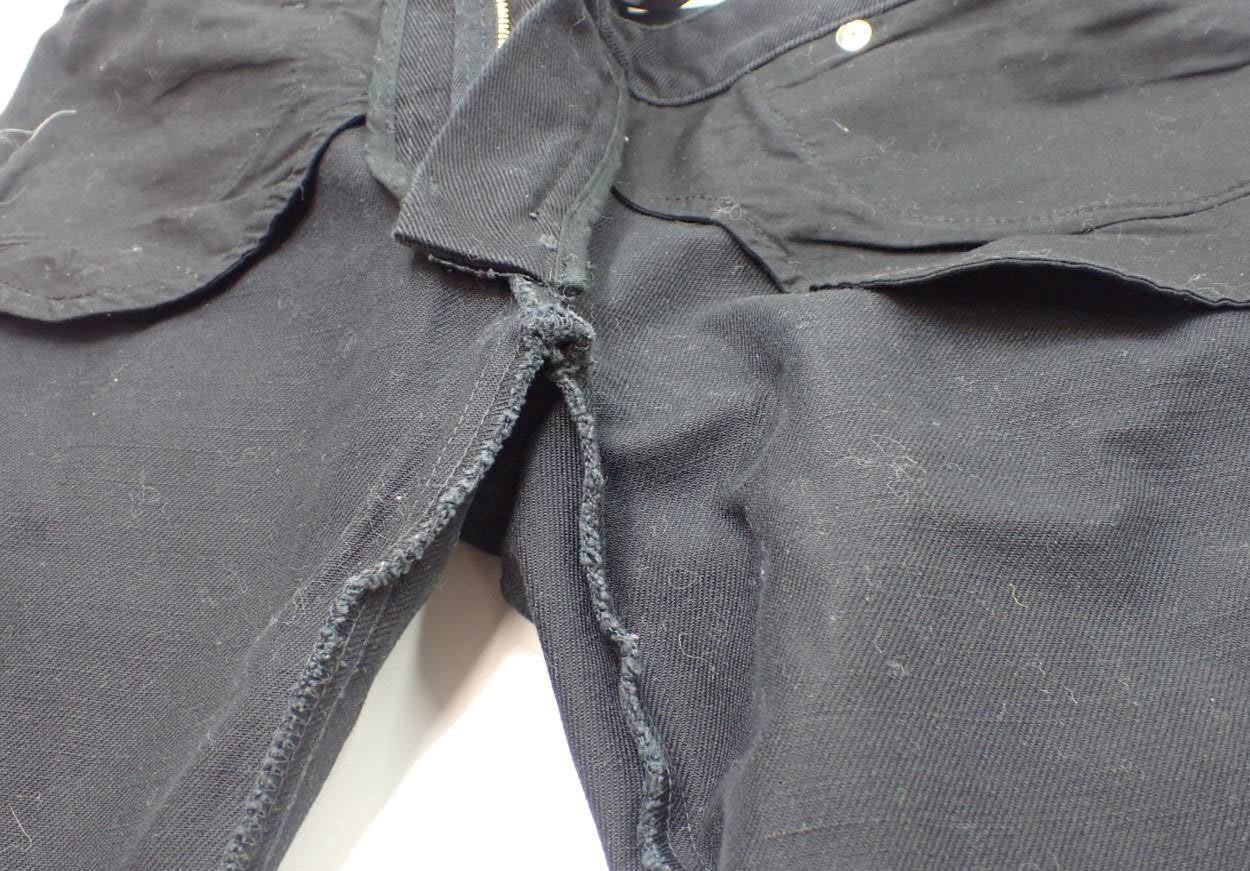 GUCCI Black Cotton Pants GG Logo Satin Belt Size 38 Women's Made in Italy
