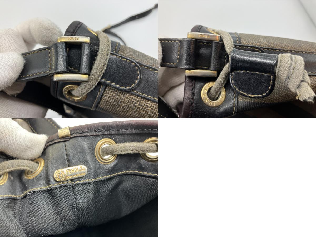 FENDI ペカン柄ショルダーバッグ H26×W24×D12cm(H10.23×W9.45×D4.72インチ) 送料無料