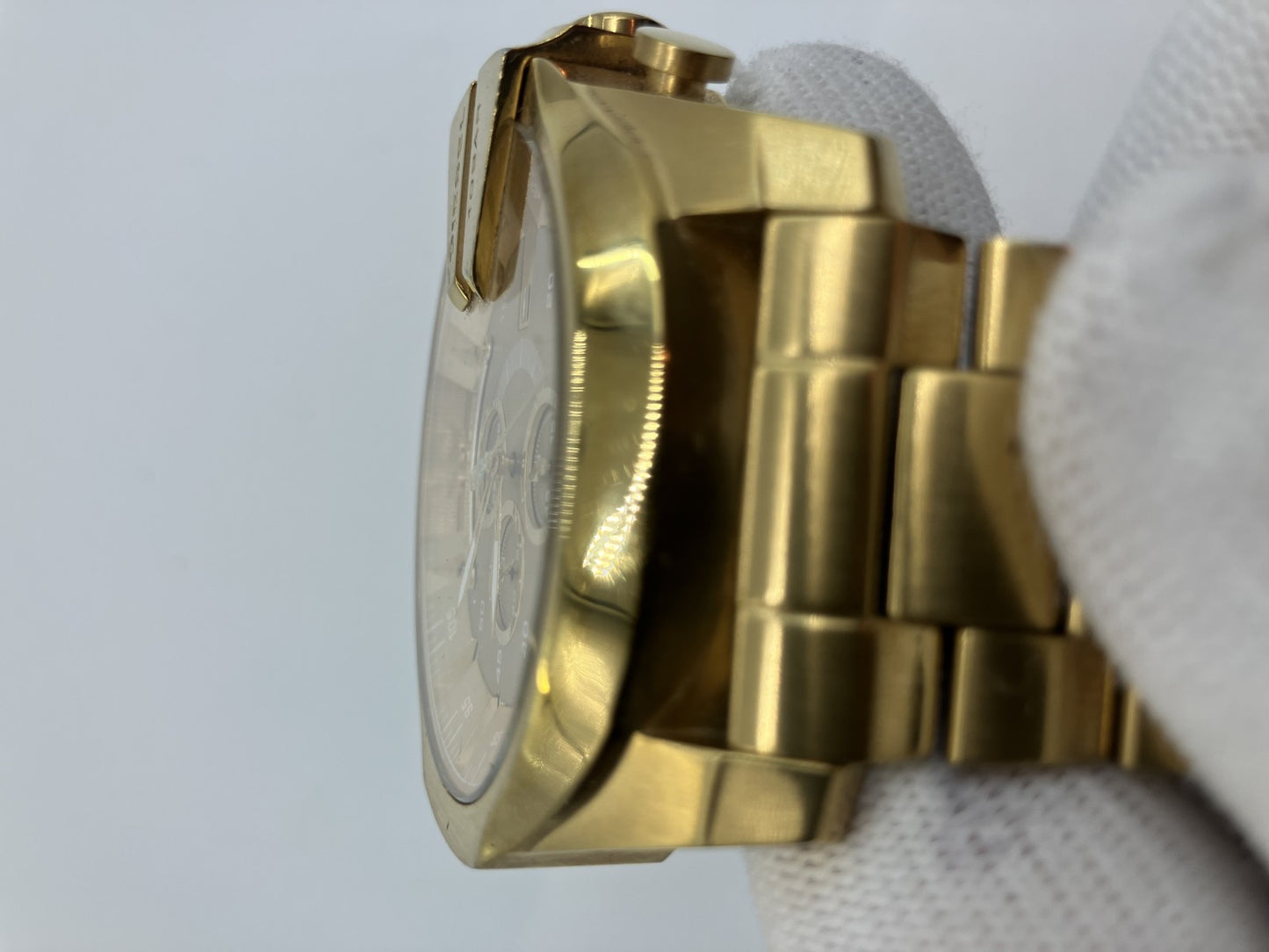 Diesel Mega Chief DZ4360 battery replaced gold diameter 57mm chronograph