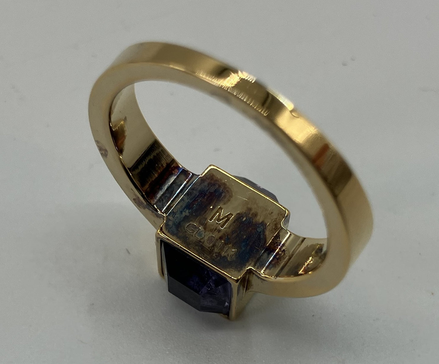 LOUIS VUITTON Cube Ring Gold Size M (JP 10)(US 5.5)(EU 50) with bag