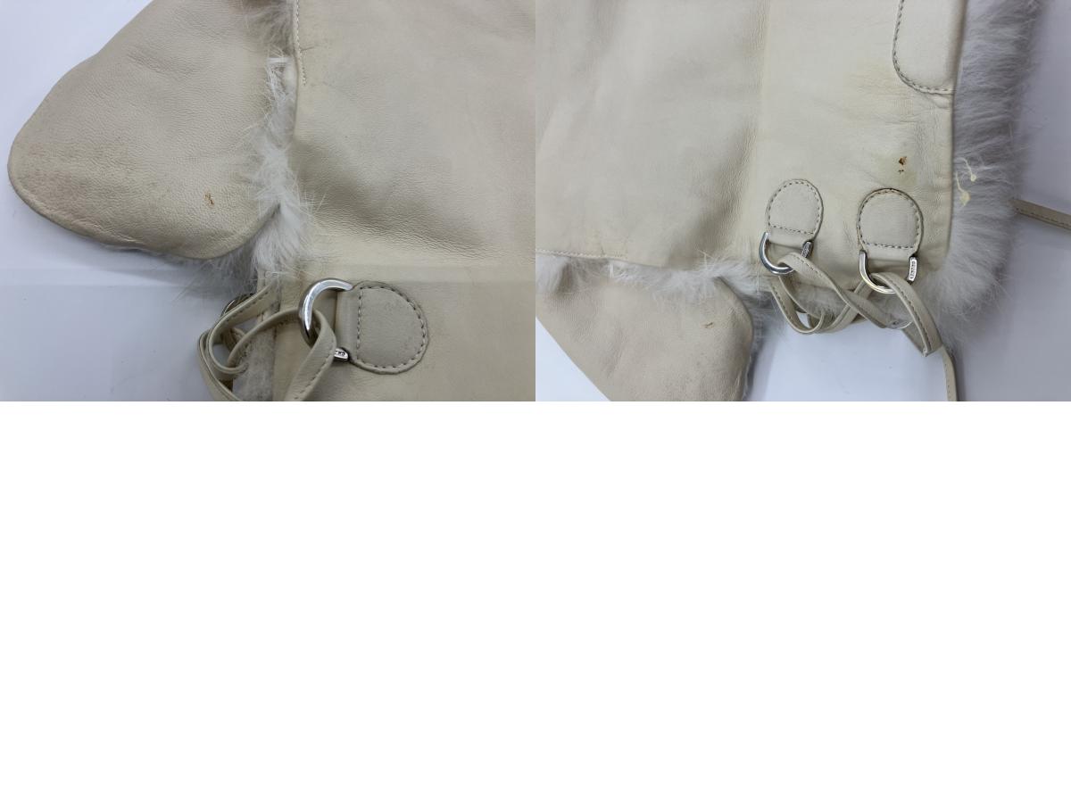 Chanel Coco Mark Fur and Leather Long Boots 37 Women's Ivory Matrasse