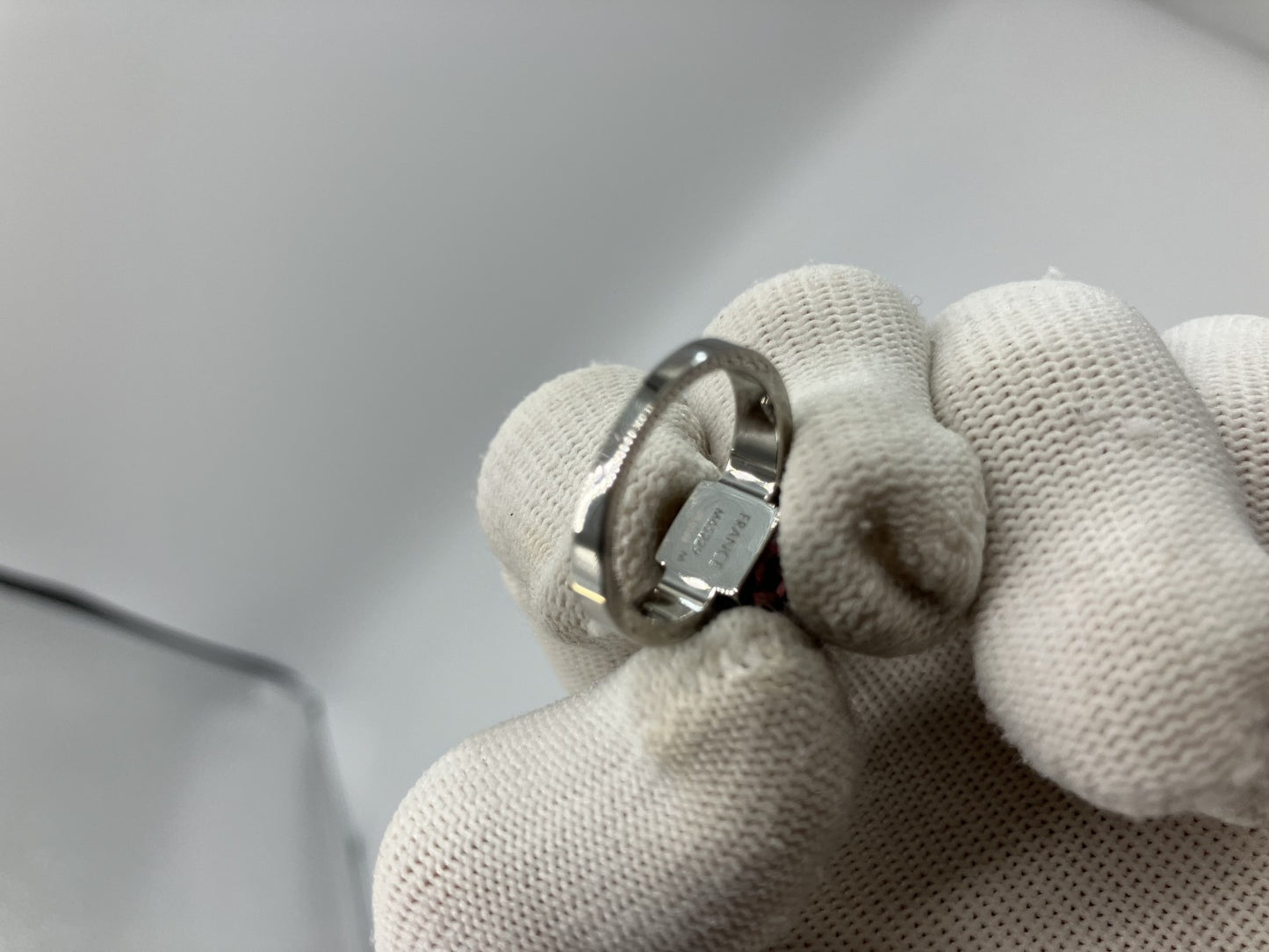LOUIS VUITTON LV Collier Gamble Silver Ring M65229 GL0163 SizeM(US 6.5)(53)