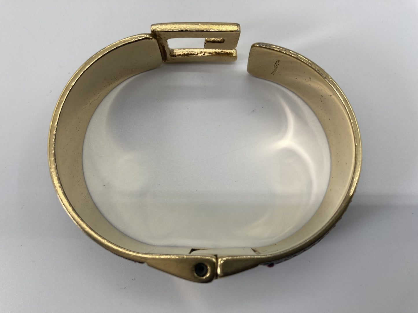 Gucci グッチ ブレスレット・バングル GG パープル&ゴールド 腕周り約18cm 送料無料