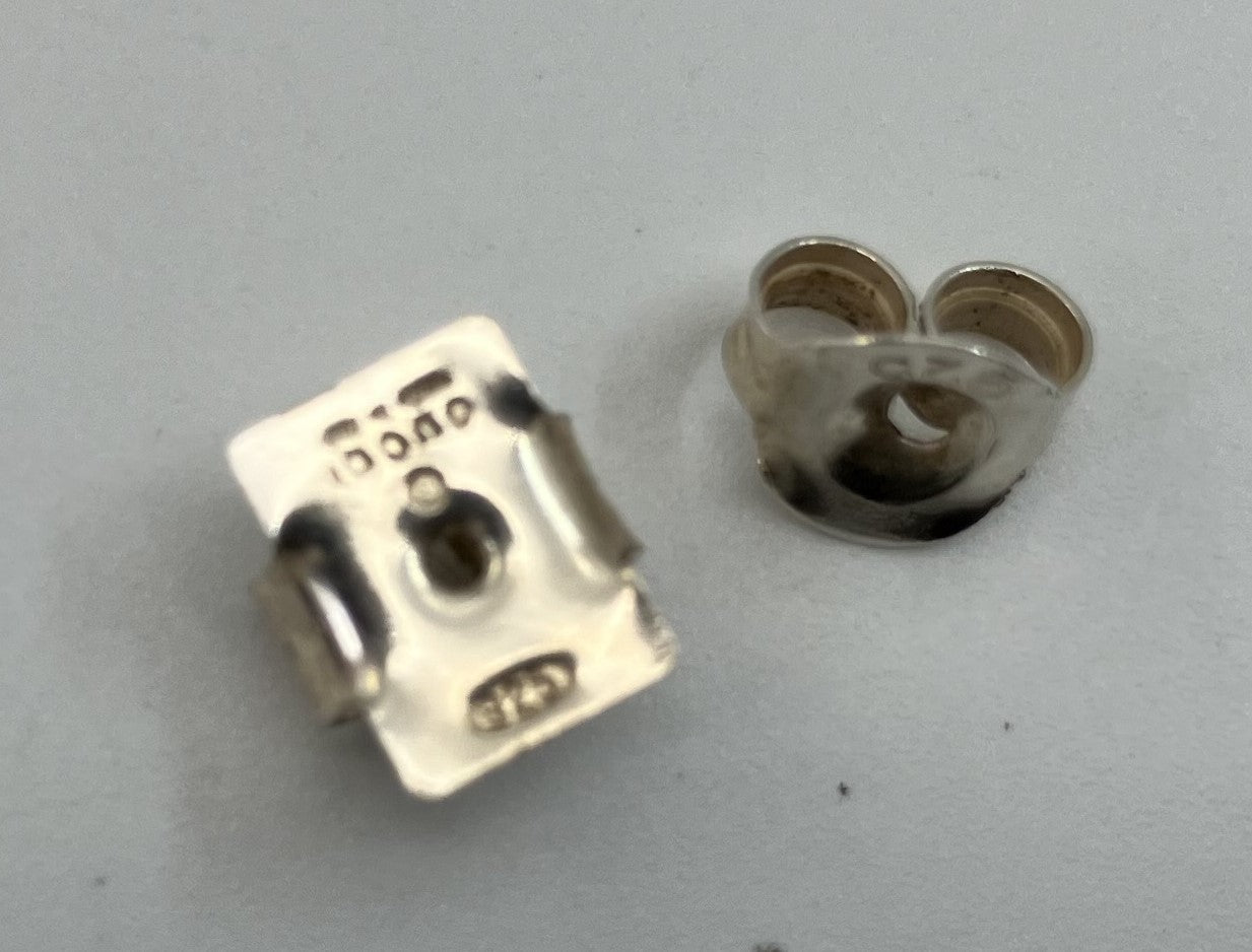 GUCCI logo earrings SV925 with box and case