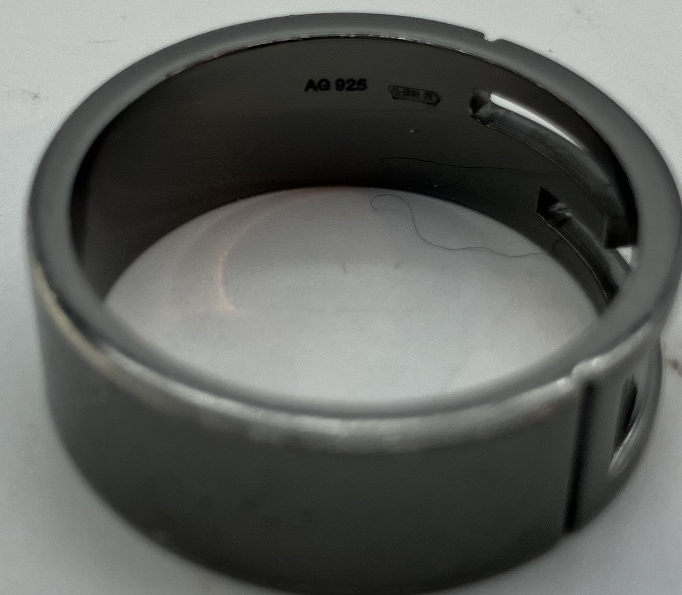 グッチ Gロゴリング SV925 (JP 23)(EU 63)(US 11)幅:7.8mm(0.31インチ) 送料無料