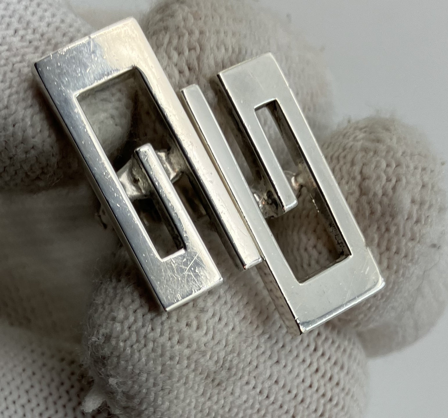 GUCCI G Logo Cufflinks SV925 11.4g