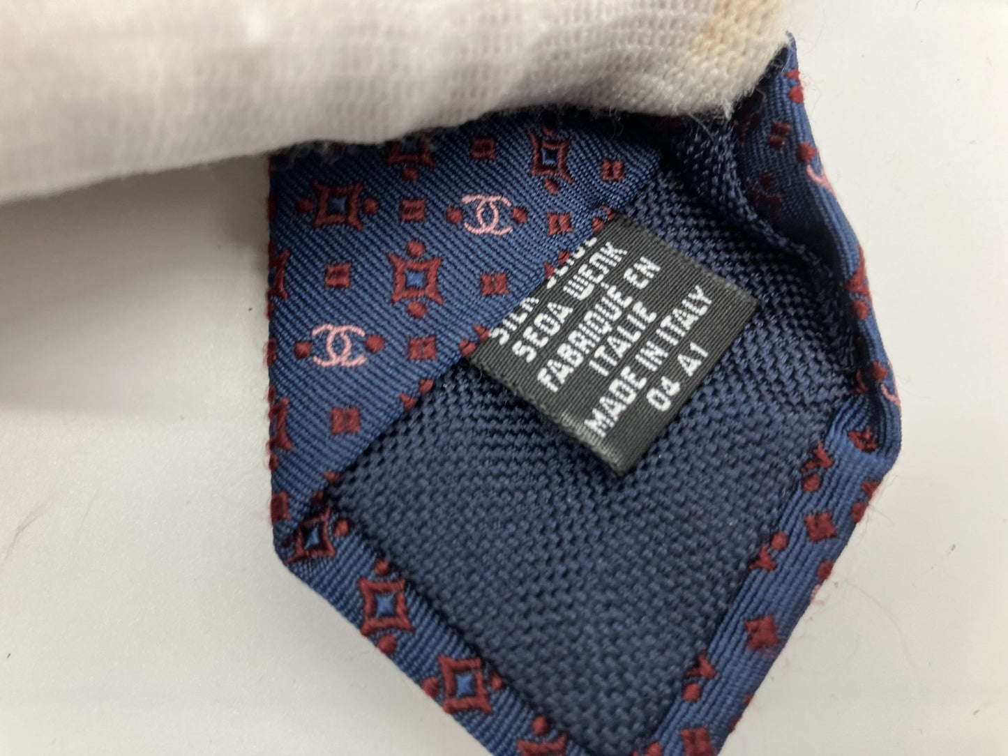 CHANEL Tie - Navy Blue - 10 cm (3.94 inch) Wide -