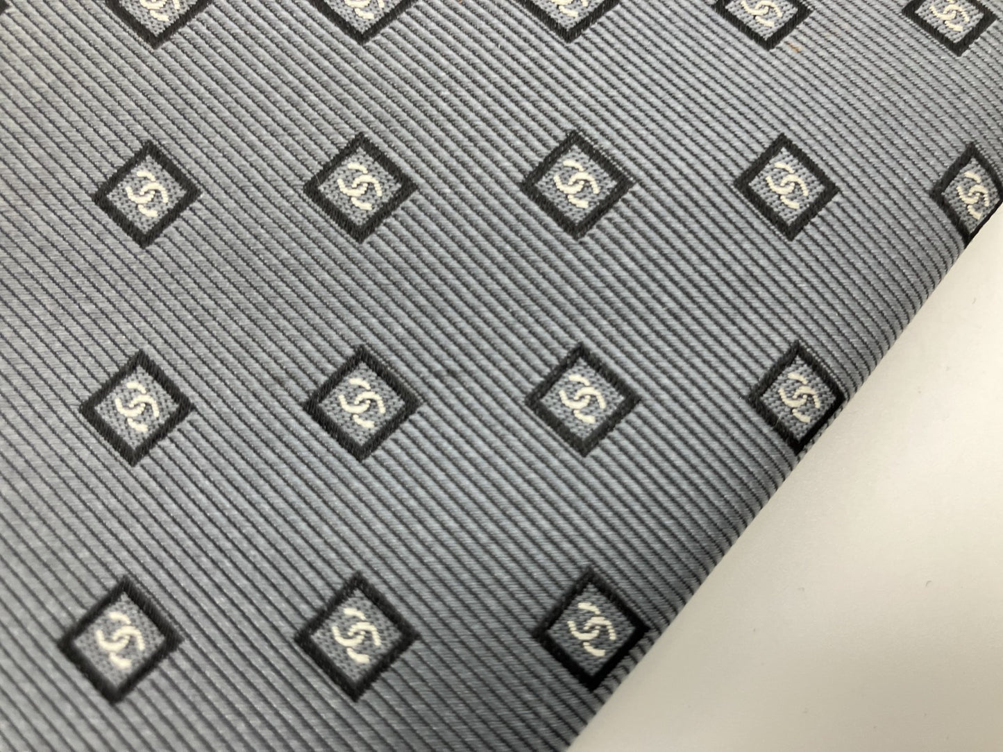 CHANEL Tie - Gray - 8 cm (3.14 inch) Wide -