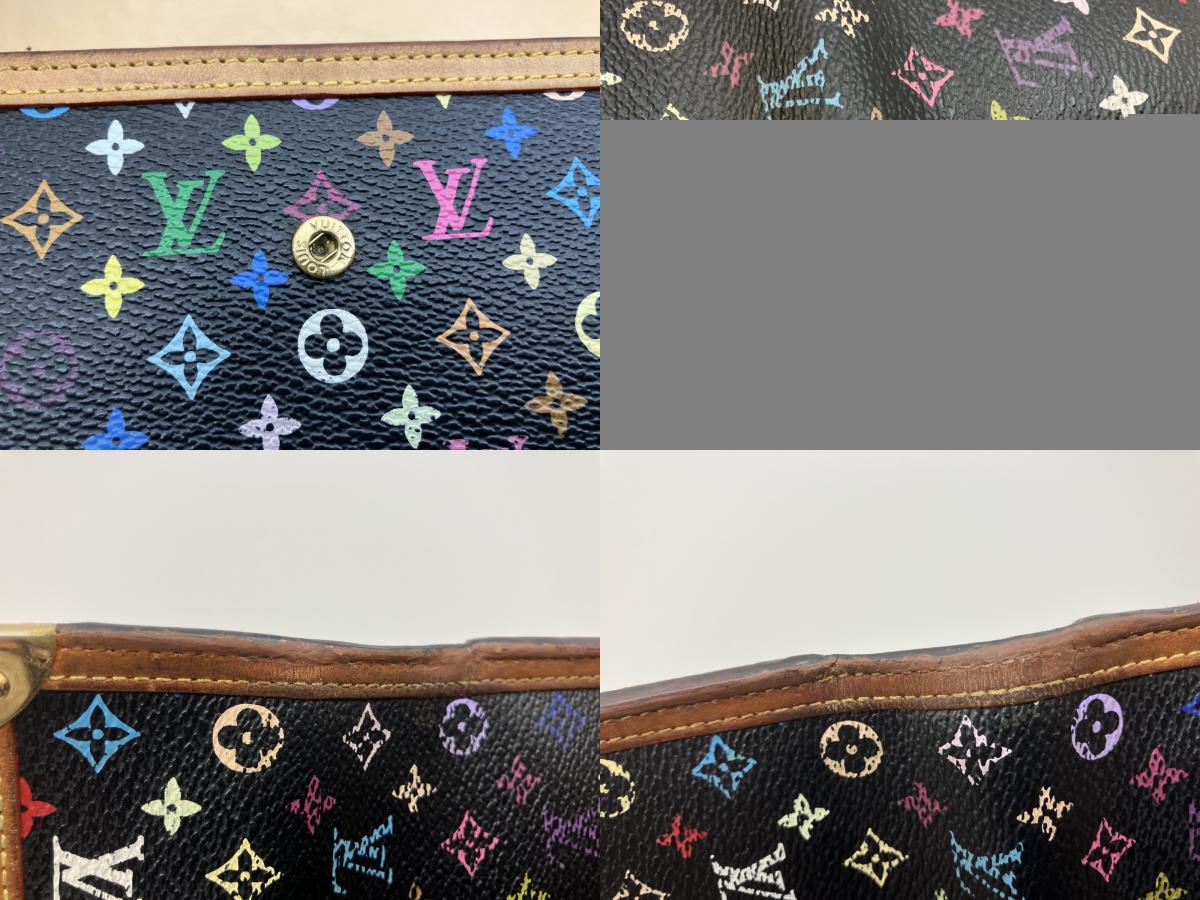 Louis Vuitton Monogram Multicolore Porte Tresor International Wallet M92658 Black