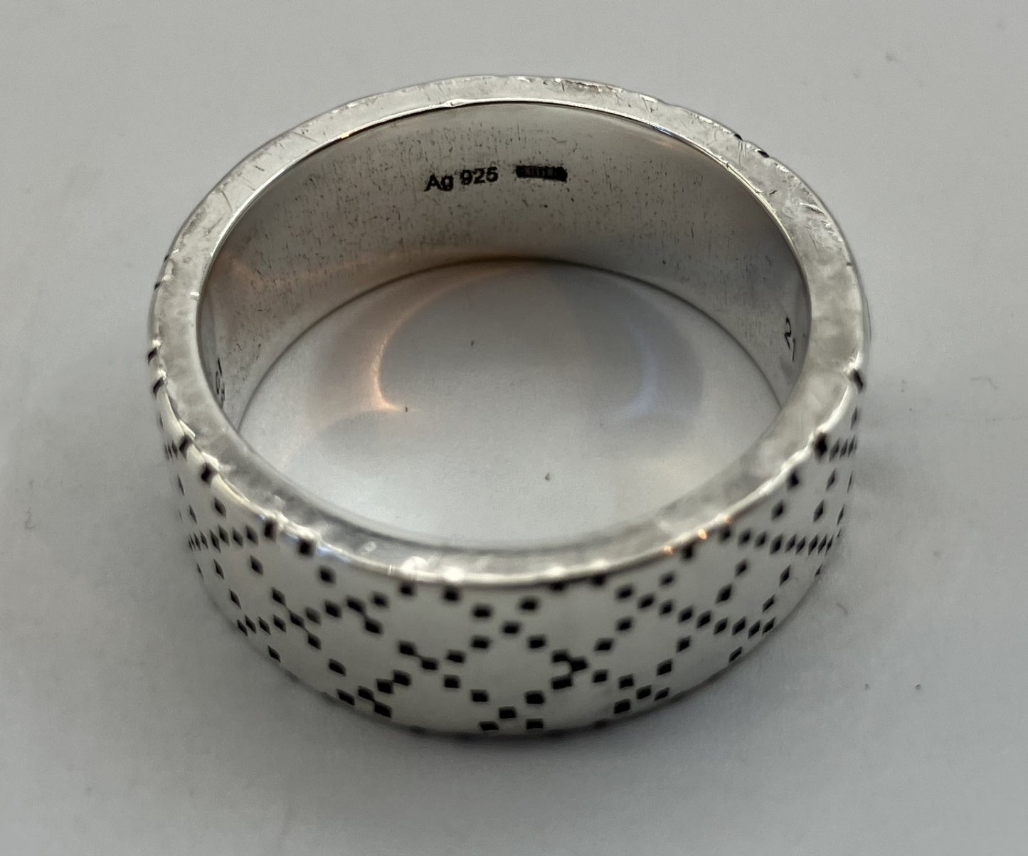 GUCCI Diamantissima SV925 Ring (JP 21) (EU 61) (US 10) - 8 mm (0.31 inch) Wide -