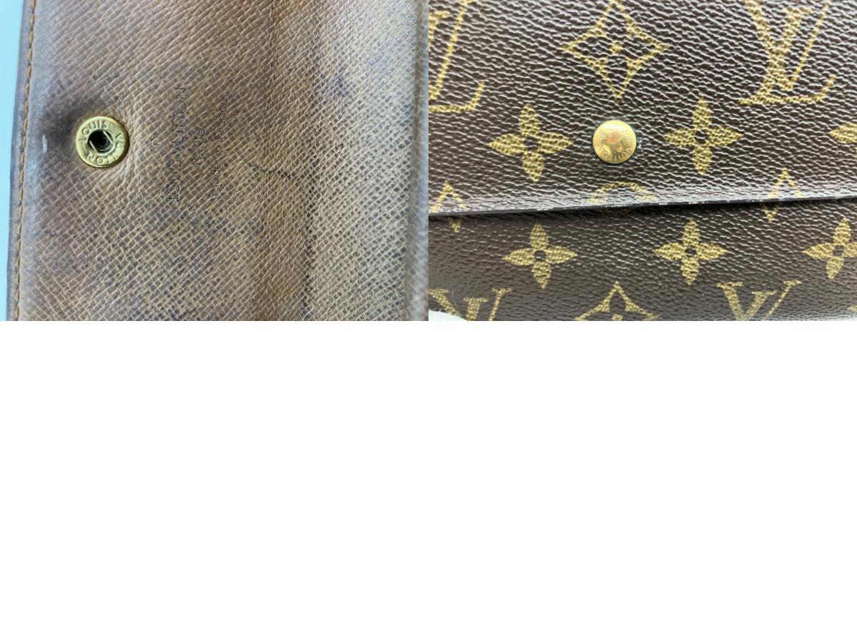 Louis Vuitton Monogram 3-fold long wallet Portefeuille International TH0977