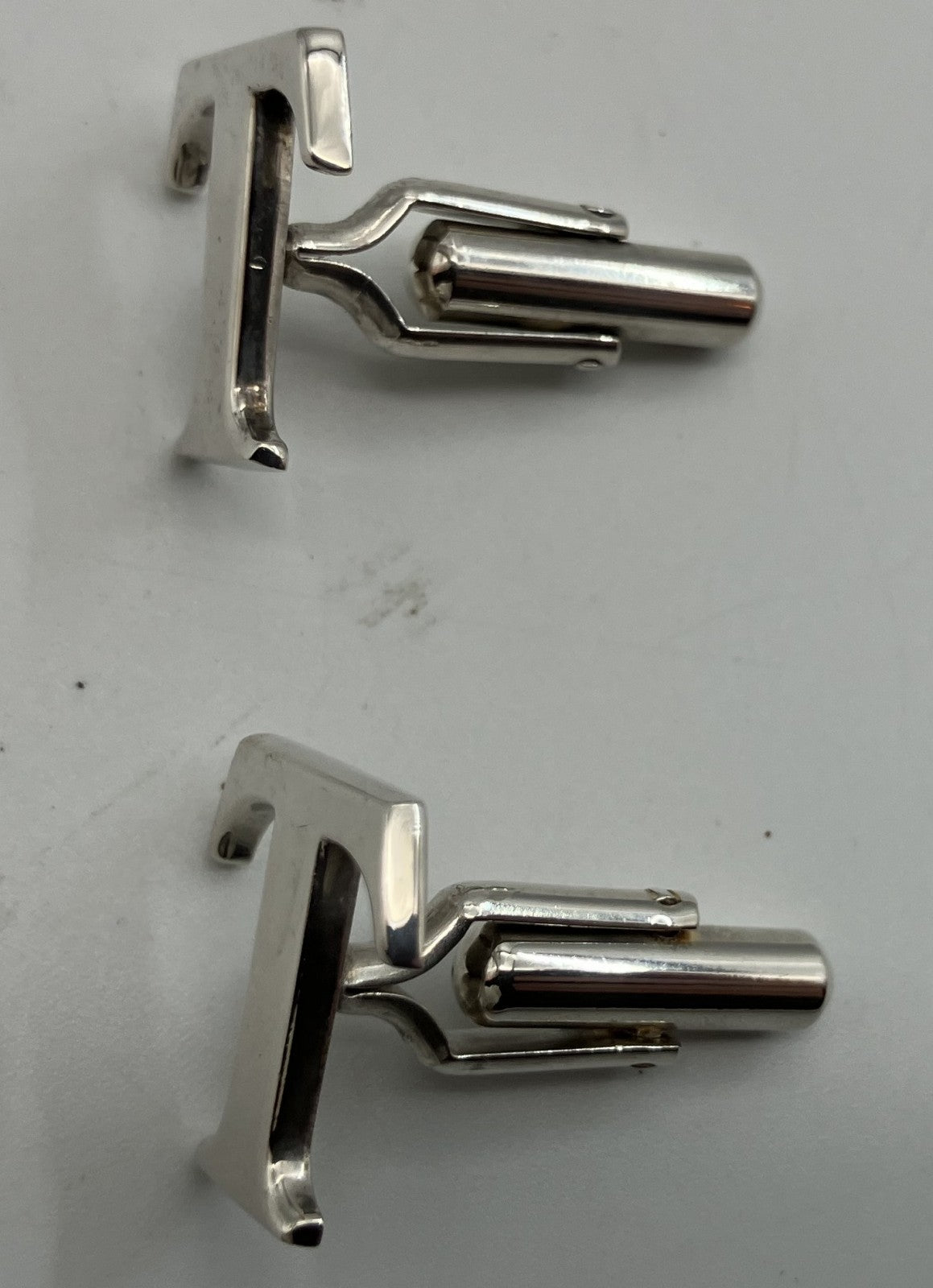 TIFFANY Cufflinks T Logo - Silver -