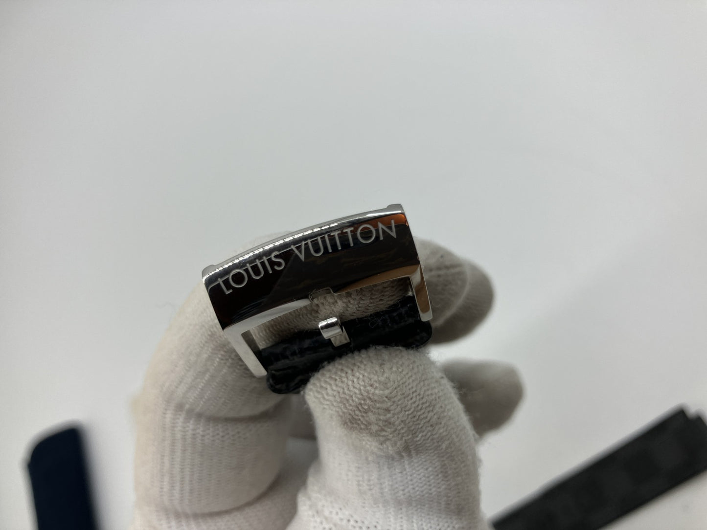 Louis Vuitton Damier Graphite Watch Strap 12mm Buckle LV Genuine