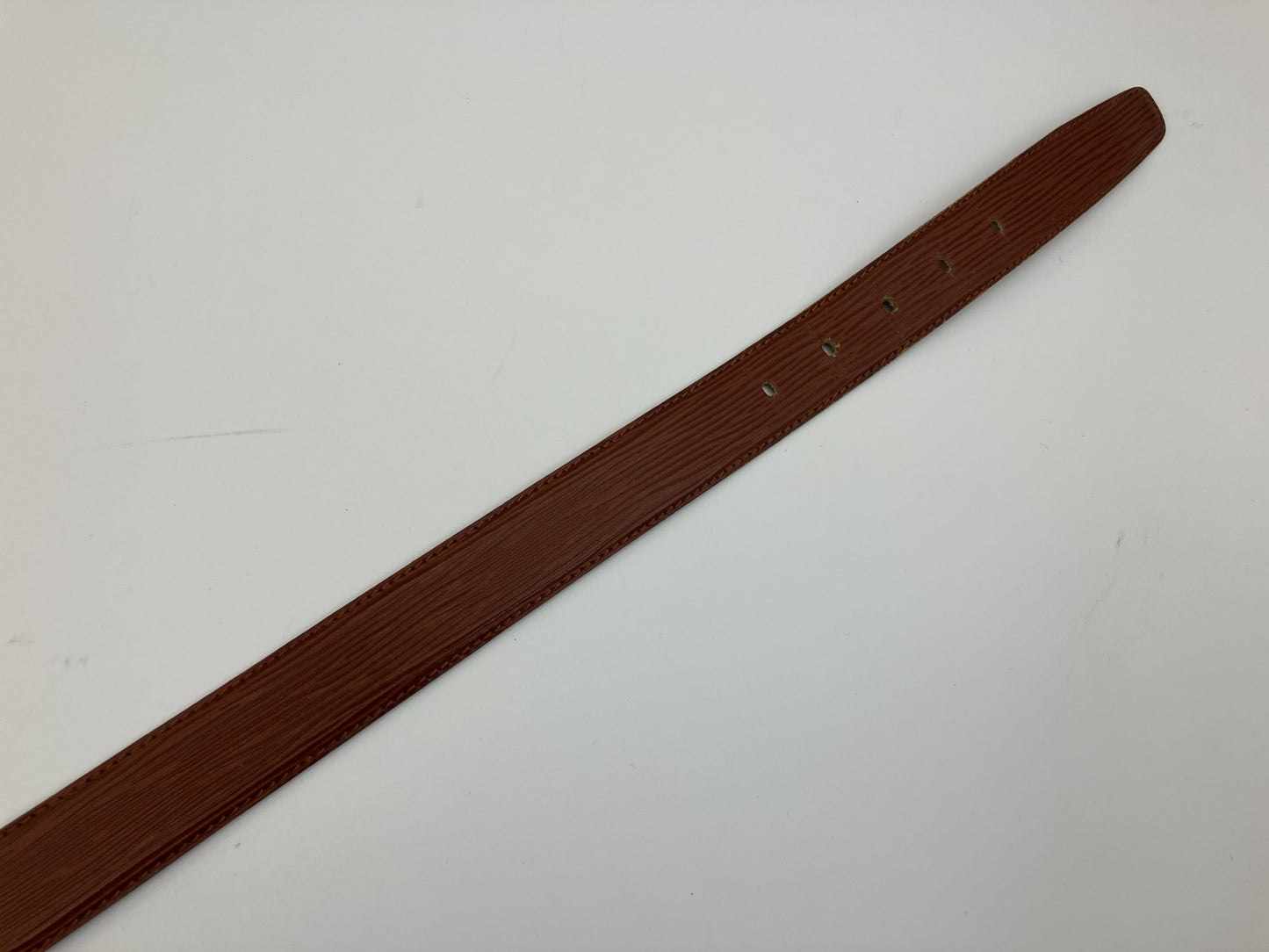 LOUIS VUITTON Epi Brown Leather Belt Gold Buckle Size 110/44 Date Code CT1908 France