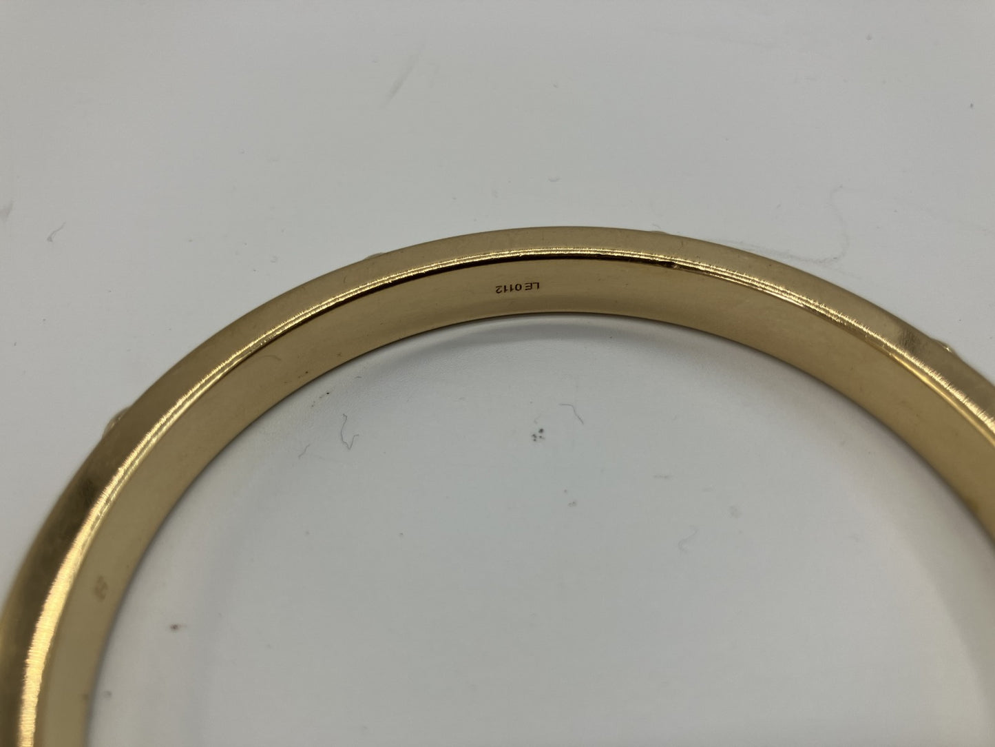 Louis Vuitton Bangle Bracelet Gold Yellow Resin Stud Size S LE0112 Vintage