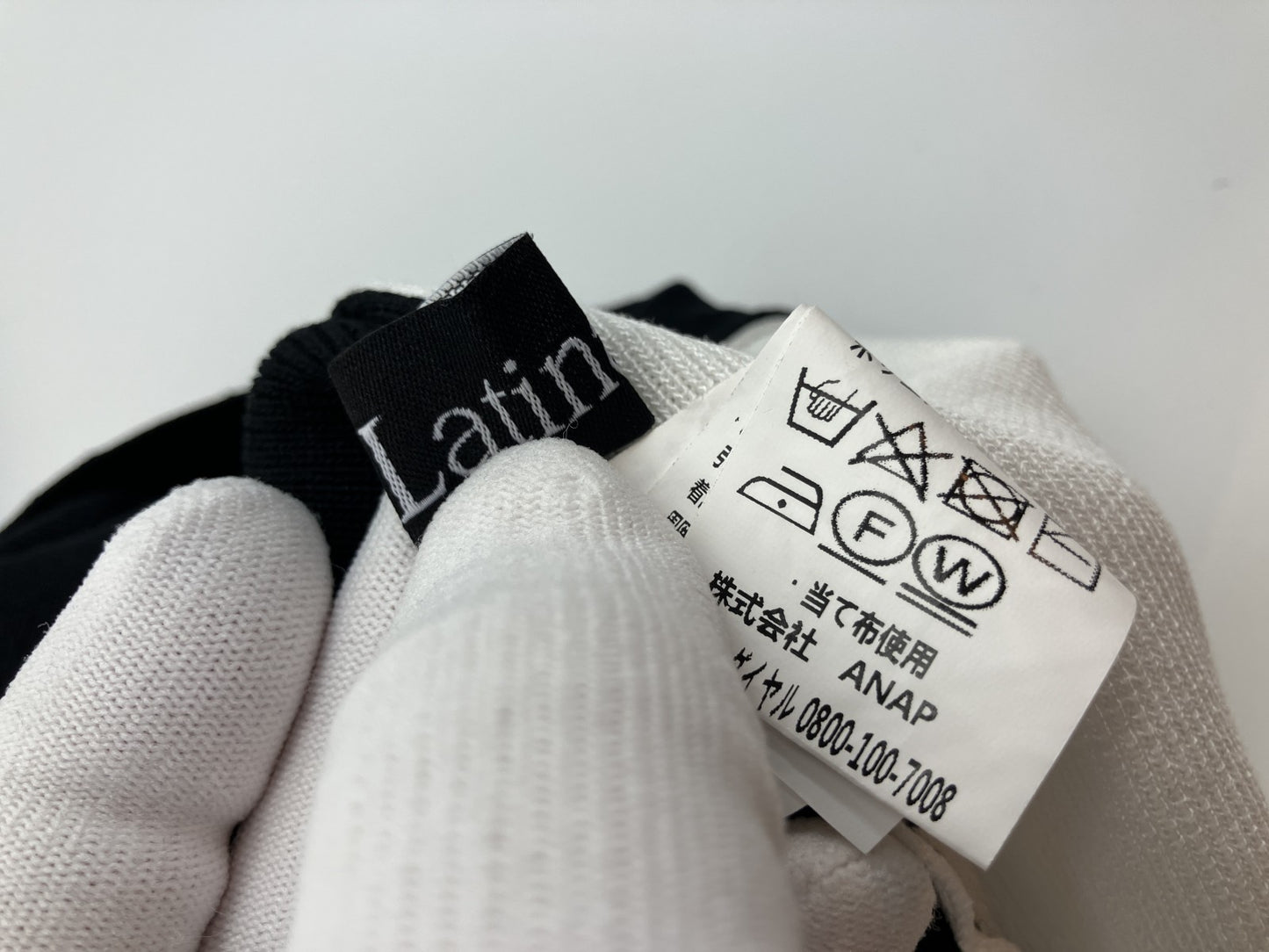 Sleeveless Two-Tone Dress, Black and White, Tight Fit, Size F, Cotton Blend, Authentic Japanese Product