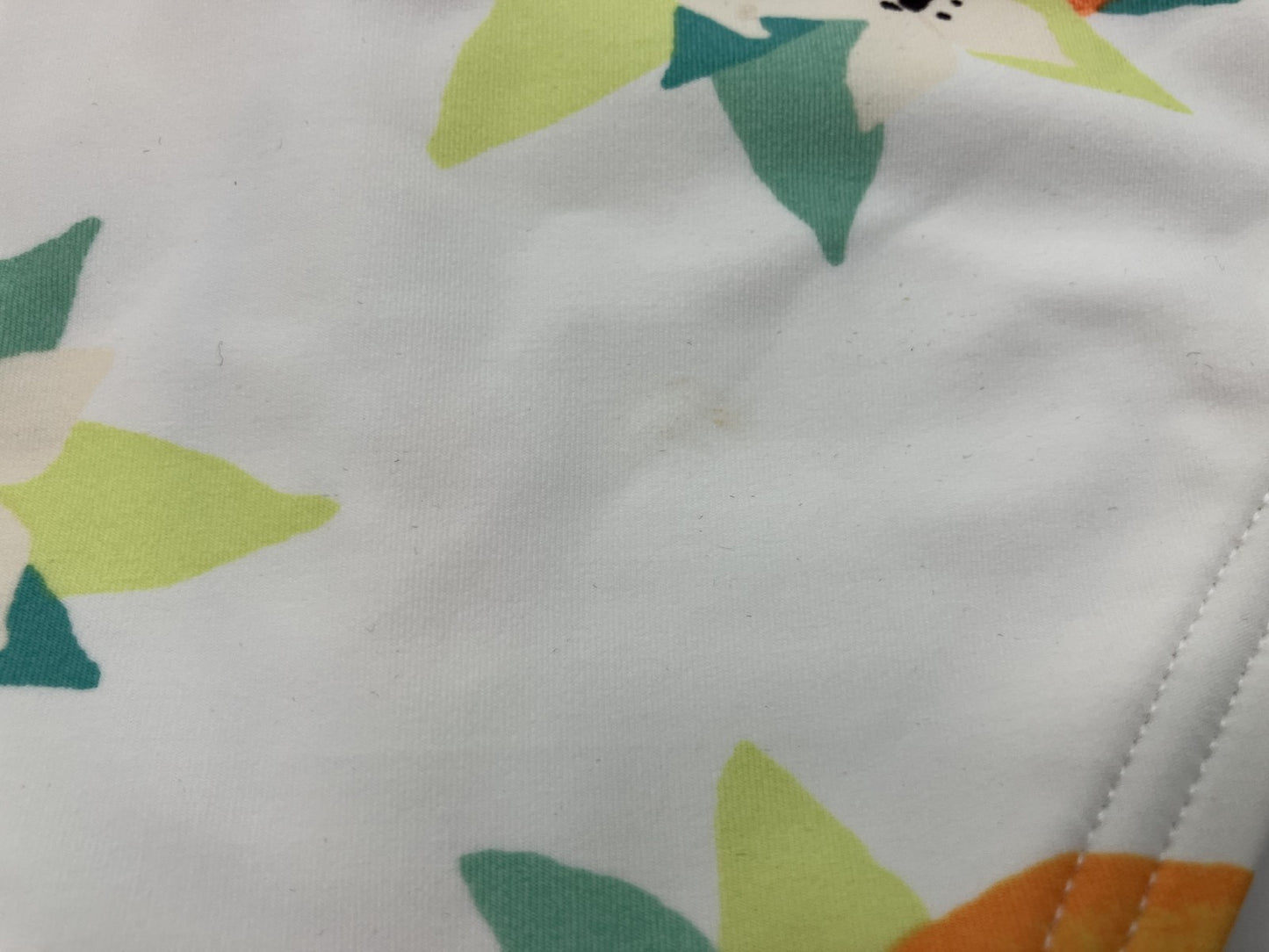 Kate Spade Bikini Bottom Orange Floral White XS New with Tags Model Worn