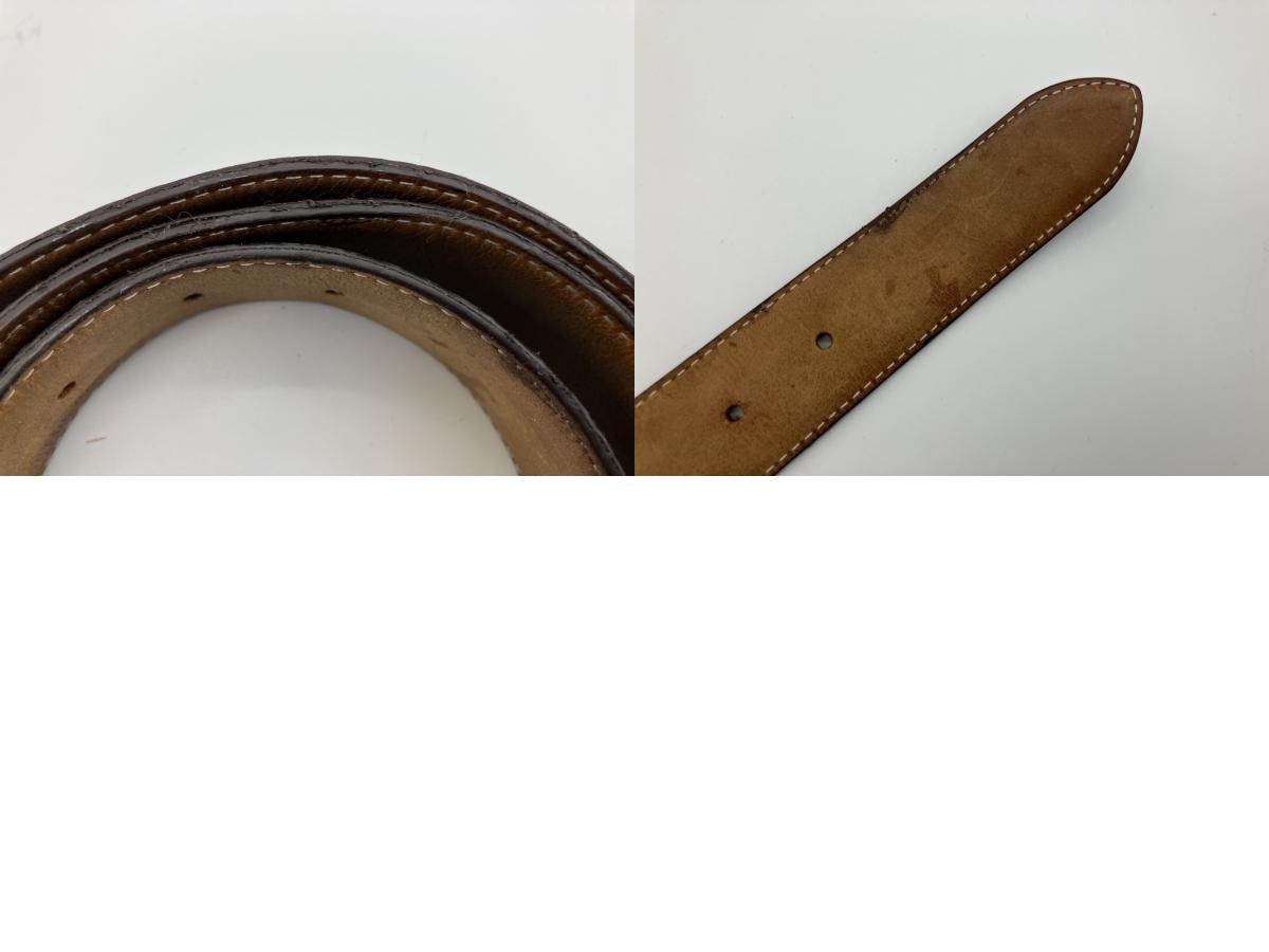 Louis Vuitton Monogram Belt Size 100/40 Total 117cm Brown Leather Gold Buckle
