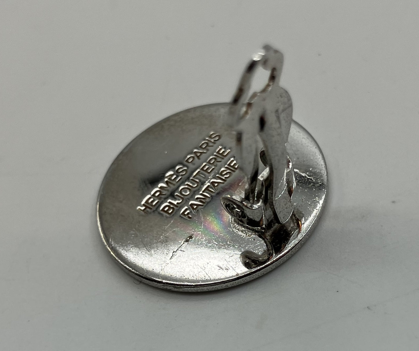 HERMES Serie Earring Hermes Serie Earring One Ear Silver HERMES PARIS Engraved Vintage Style Made in France Follow-up 5% Authentic One Earring