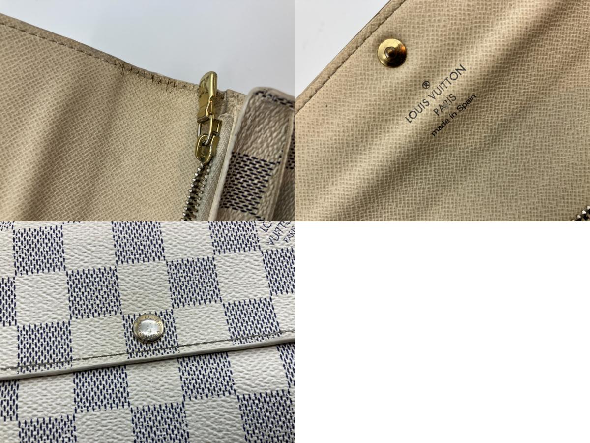 Louis Vuitton Damier Azur Sarah Wallet CA1120 19ÁE0cm | Bifold Long Wallet |