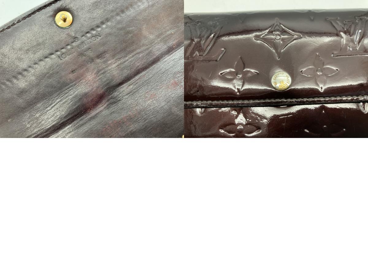 Louis Vuitton Vernis Sarah Wallet Amarante M93524 19ÁE0cm | Bifold Long Wallet |