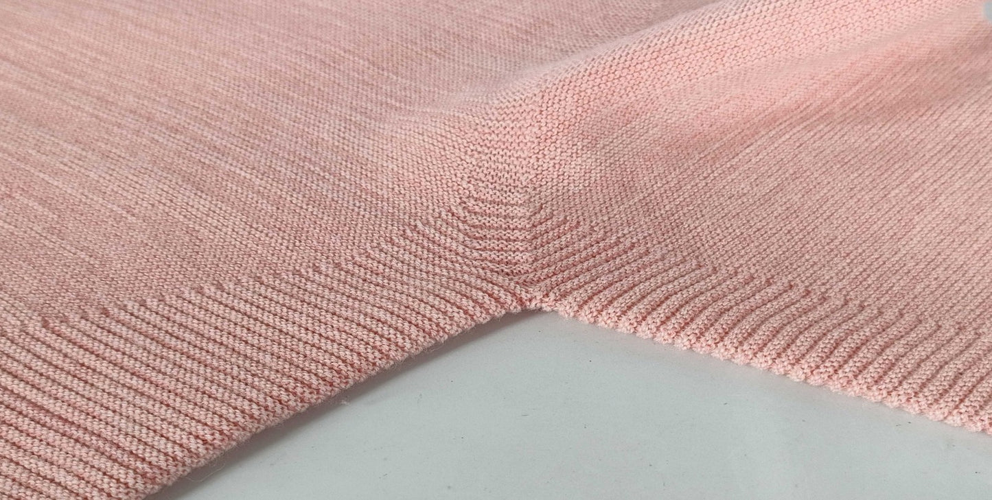 ISSEY MIYAKE HAAT Wool Knit Turtleneck Top Salmon Pink Size 2 Made in Japan
