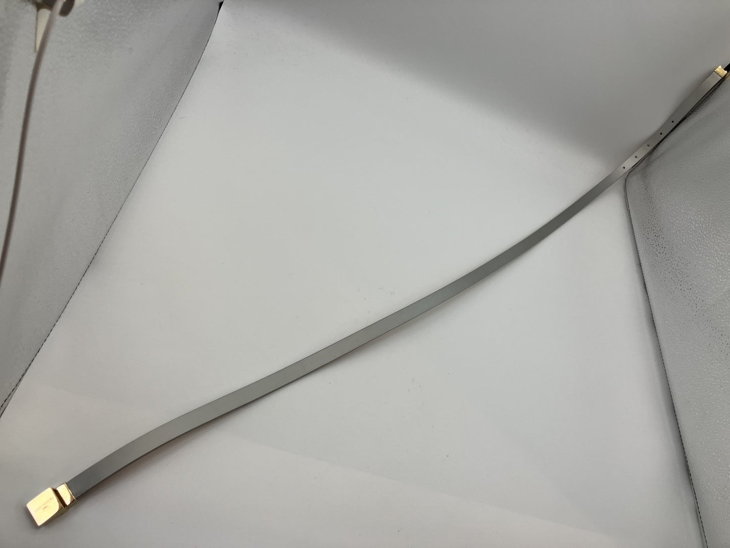 LOUIS VUITTON Vernis Belt 114cm (44.88 inch) Gray with box