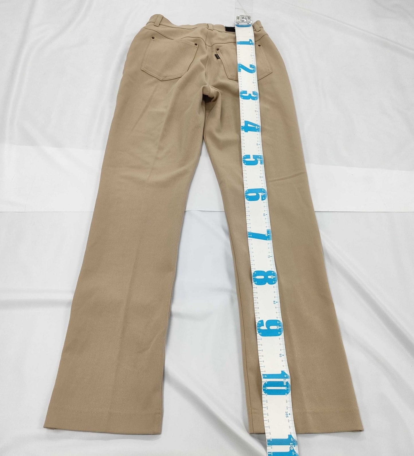 Max Mara Weekend Pants Trousers Greige Beige Stretch Size 36 Zip Fly