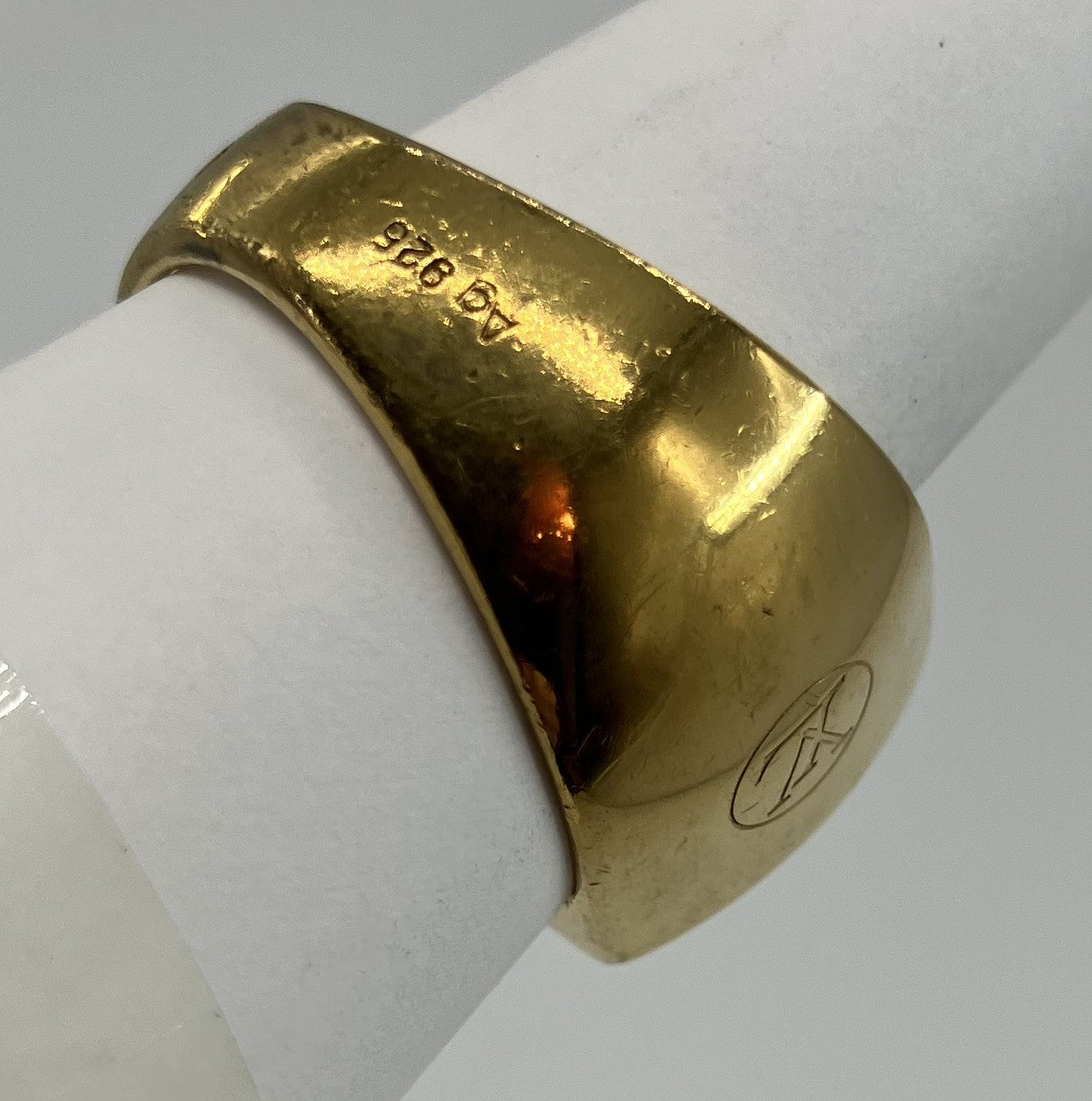 LOUIS VUITTON M65496 Monogram Bergfleur Signet Ring SV925 15.9g L size (JP21) (US10) (EU61) Free shipping 