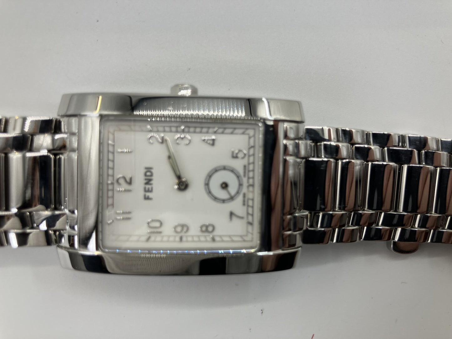 FENDI 7000G watch, silver, men's, case width 27mm, wrist circumference 16.5cm, QZ, free shipping 