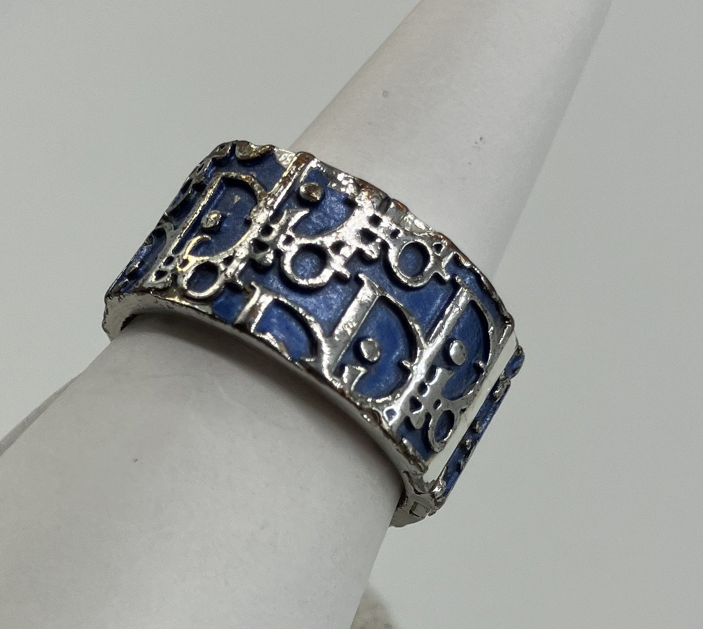 Christian Dior Trotter แหวนสีน้ำเงิน ขนาดจริง (JP 12)(52)(US 6.5) จัดส่งฟรี 