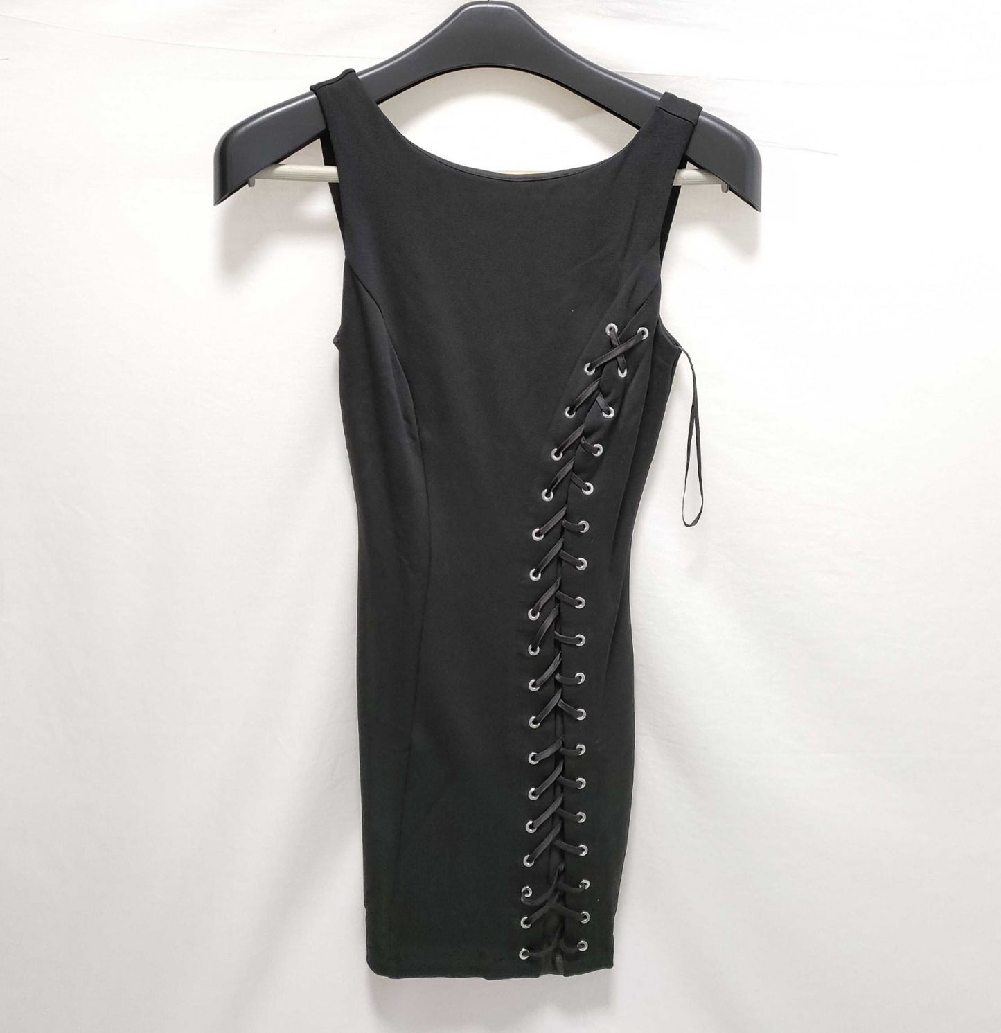 GUESS Sleeveless Lace-Up Dress Black XS
