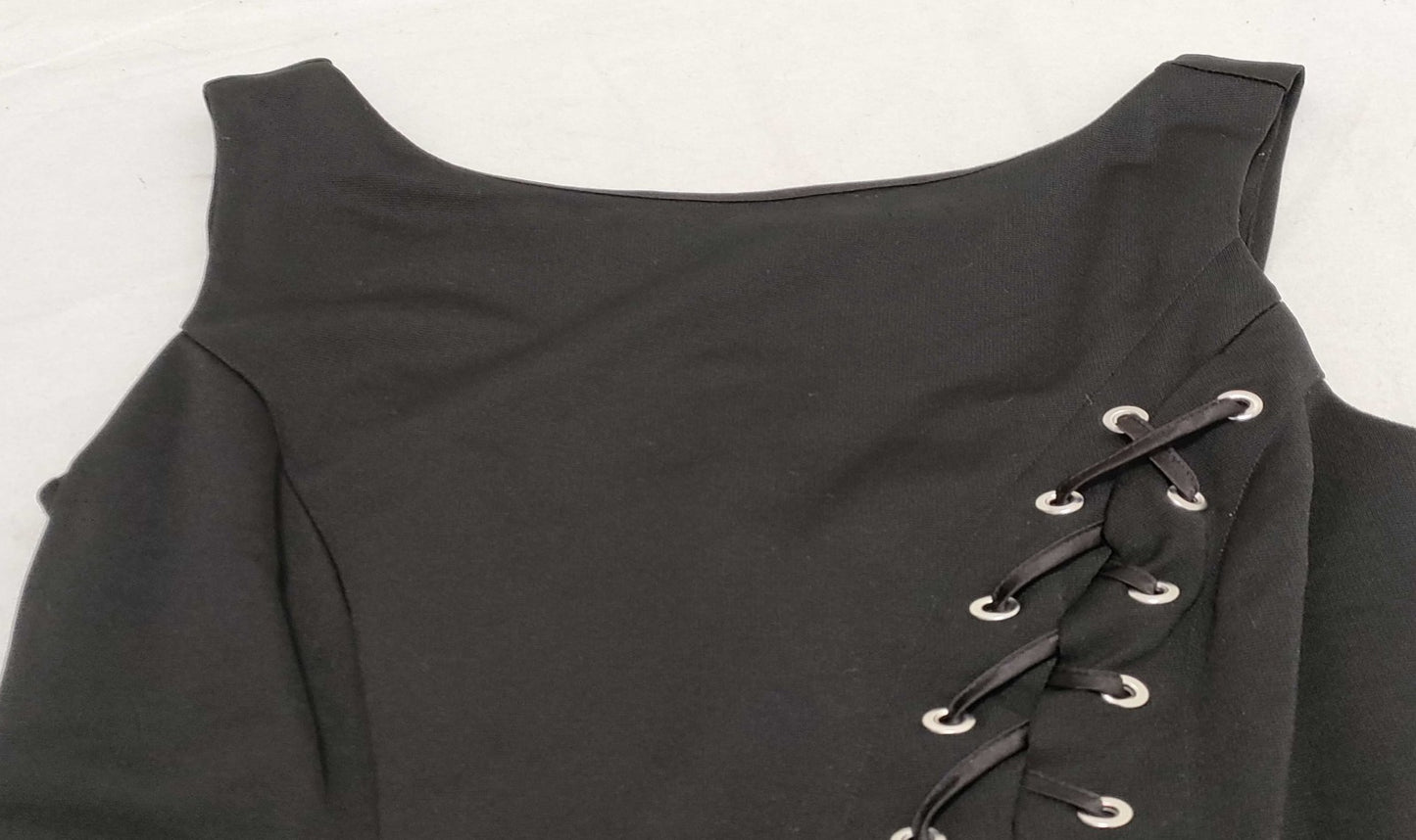 GUESS Sleeveless Lace-Up Dress Black XS