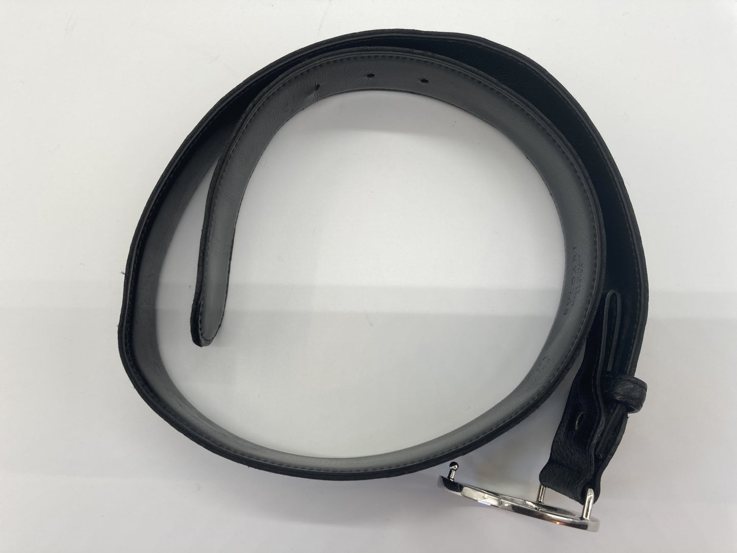 BVLGARI silver circle buckle belt, length 98cm