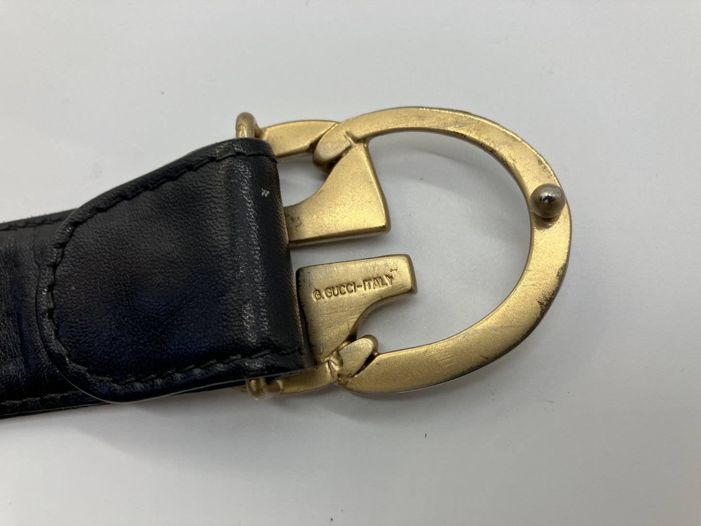 Gucci belt, black and gold, total length approx. 78cm, free shipping 