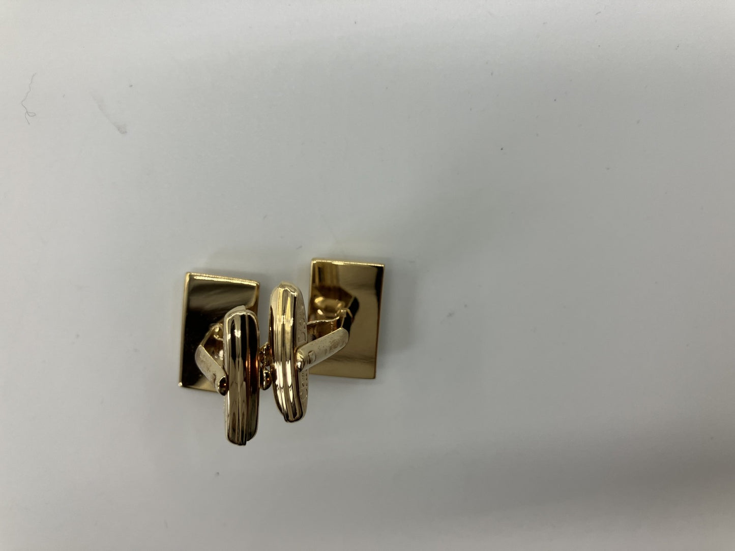 Christian Dior Cufflinks and Tie Pin Set Gold with Case Free Shipping 