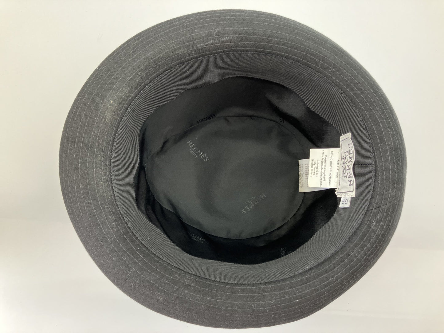 エルメス Hロゴハット 59 コットンブラック 箱付 送料無料