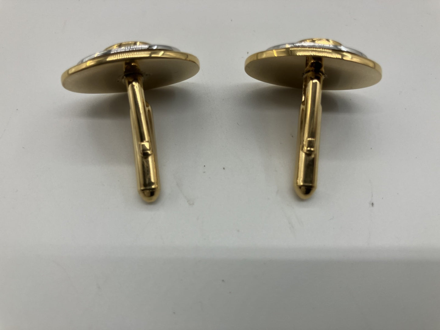 OMEGA cufflinks, large size, gold and silver, with external box