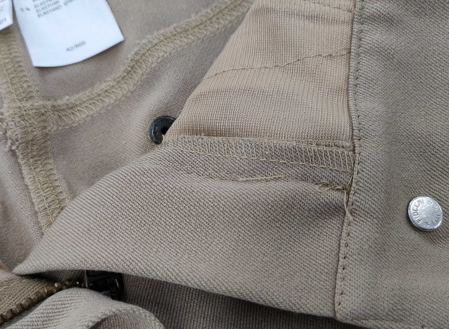 Max Mara Weekend Pants Trousers Greige Beige Stretch Size 36 Zip Fly