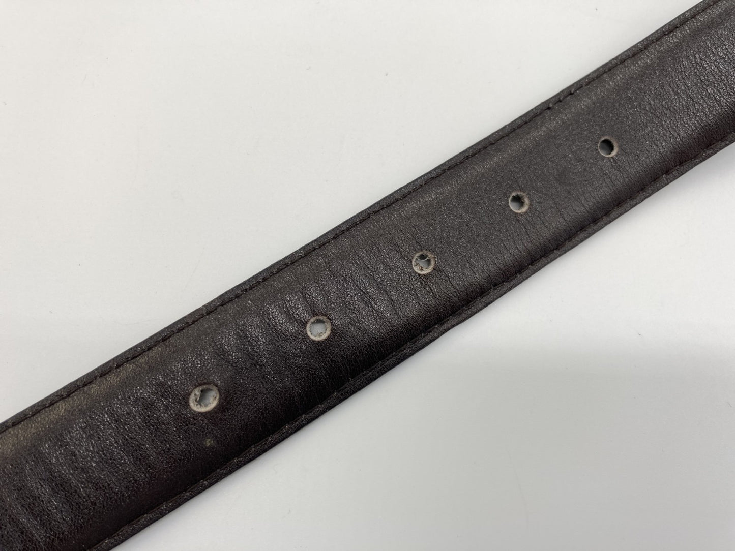Celine black leather belt with carriage hardware, length 86cm, width 3cm