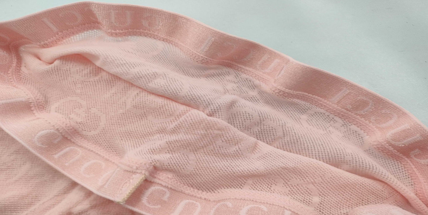 GUCCI Pink Stockings GG Logo Pattern Tights