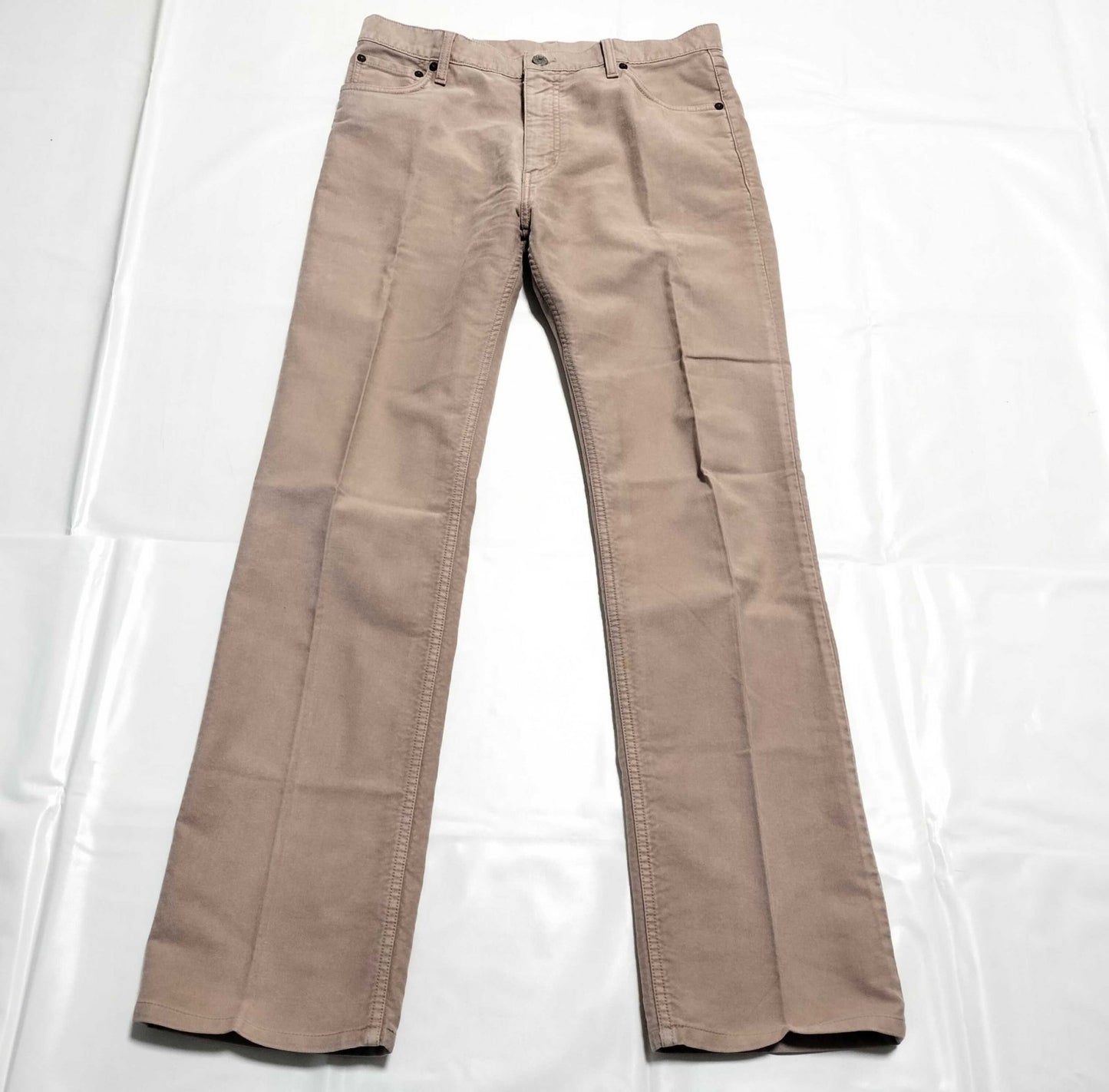 GUCCI Men’s Cotton Chino Pants Greige Size 46 Made in Italy
