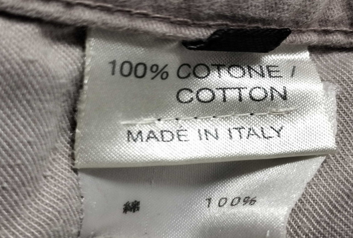 GUCCI Men’s Cotton Chino Pants Greige Size 46 Made in Italy