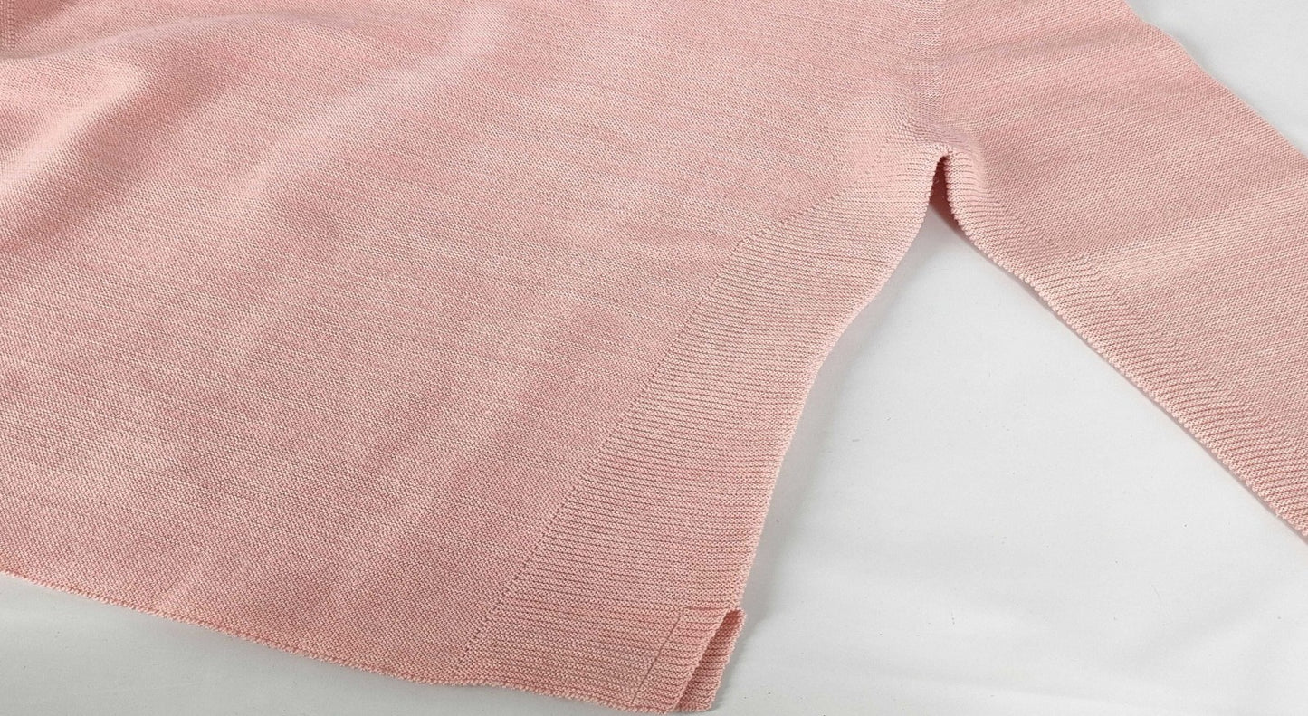 ISSEY MIYAKE HAAT Wool Knit Turtleneck Top Salmon Pink Size 2 Made in Japan
