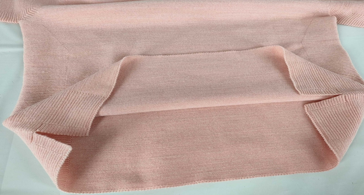 ISSEY MIYAKE HAAT Wool Knit Turtleneck Top Salmon Pink Size 2 Made in Japan